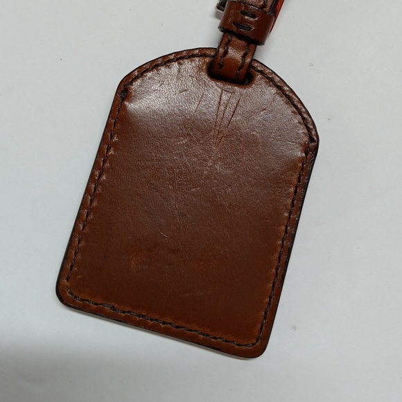 PRADA Genuine Leather Bag Luggage Tag w/ Buckle Strap - Picture 7 of 12